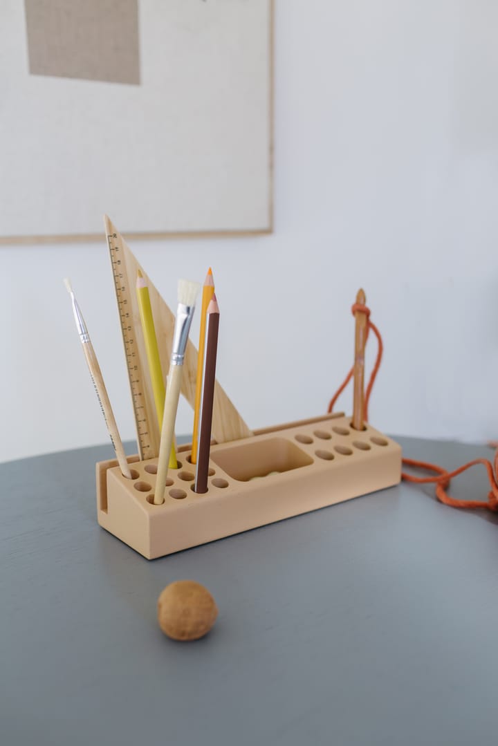 Przybornik na biurko Penholder, Piaskowy Nofred