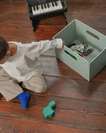Pudełko do przechowywania Kiddo Box - Oliwkowa zieleń - Nofred