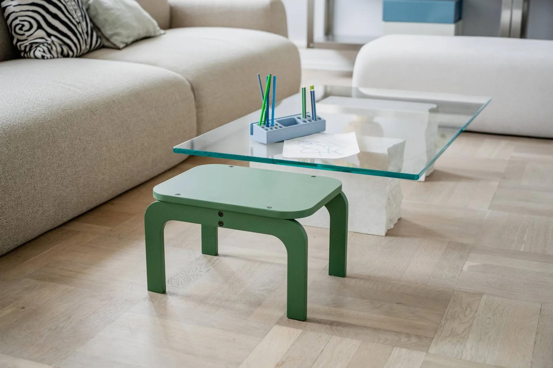 Stołek Kiddo Step Seat, Curry Nofred