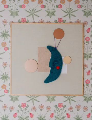 Tablica magnetyczna Noticeboard + 3 magnesy - Piaskowa - Nofred