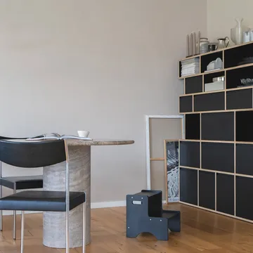 Taboret dziecięcy Step Up - Czarny - Nofred