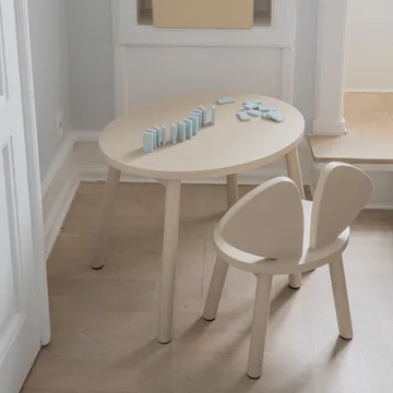 Zestaw stolik + krzesełko dla dzieci Mouse - Beżowy - Nofred