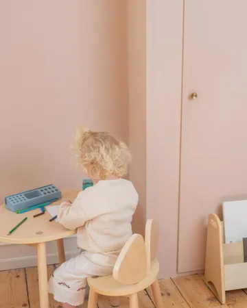Zestaw stolik + krzesełko dla dzieci Mouse - Brzoza - Nofred