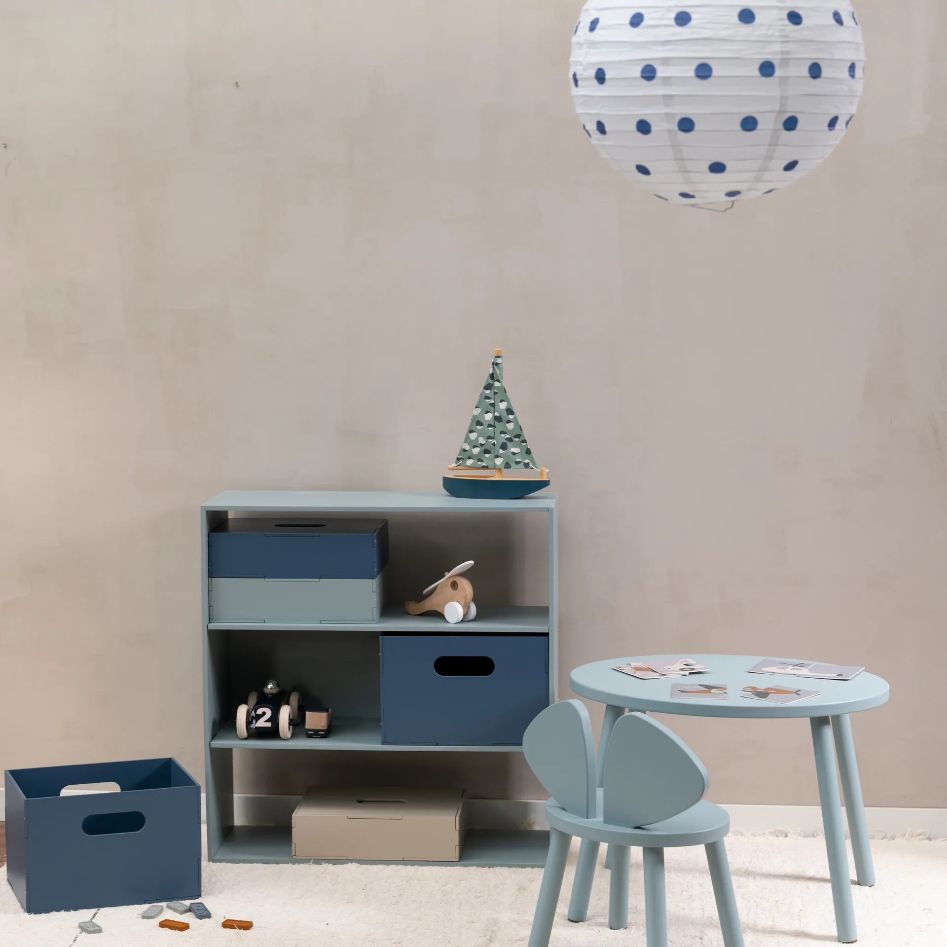 Zestaw stolik + krzesełko dla dzieci Mouse, Oliwkowa zieleń Nofred