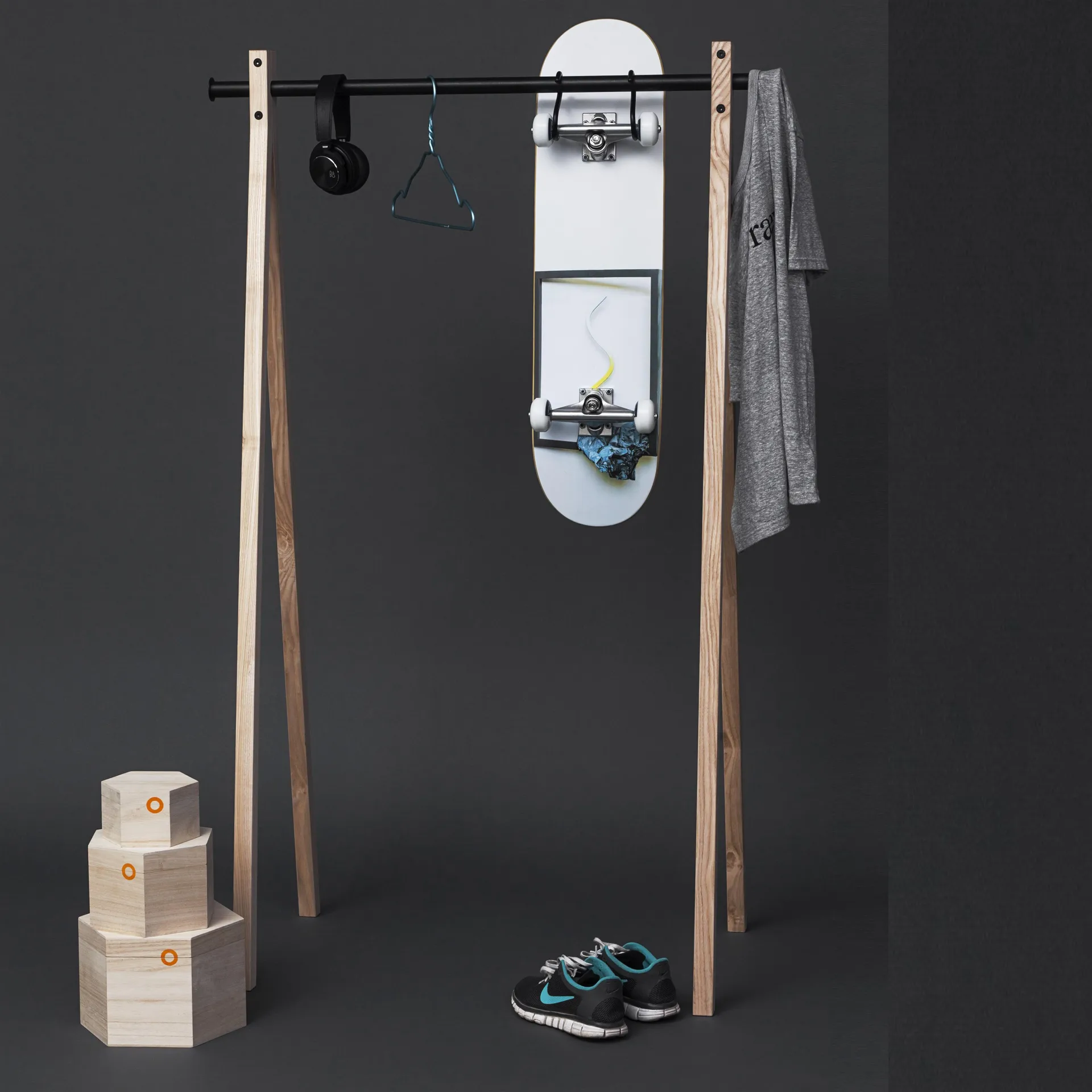 Drążek na ubrania Dress-Up 90, Natura-czarny Nomess Copenhagen