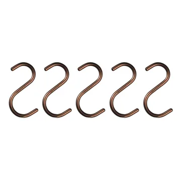 Wieszaki S-Hook 5 szt. - brąz - Nomess Copenhagen