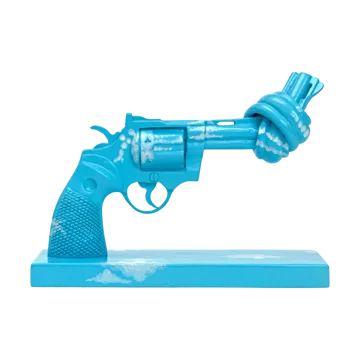 Dekoracja Imagine 30 cm - Niebiesko-biała - Non Violence