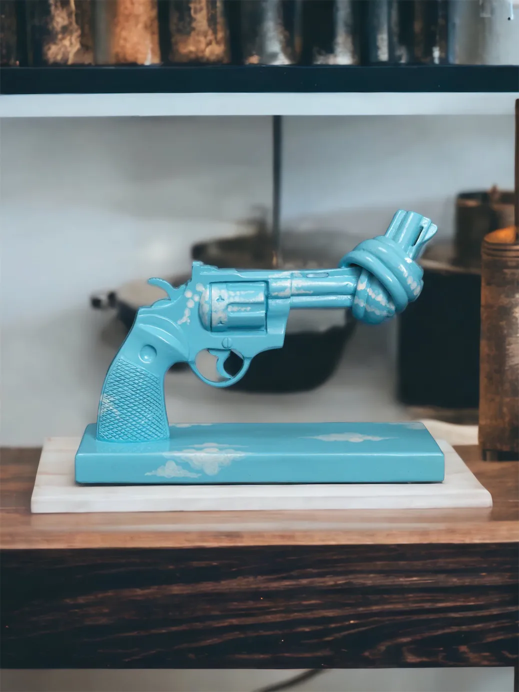 Dekoracja Imagine 30 cm, Niebiesko-biała Non Violence