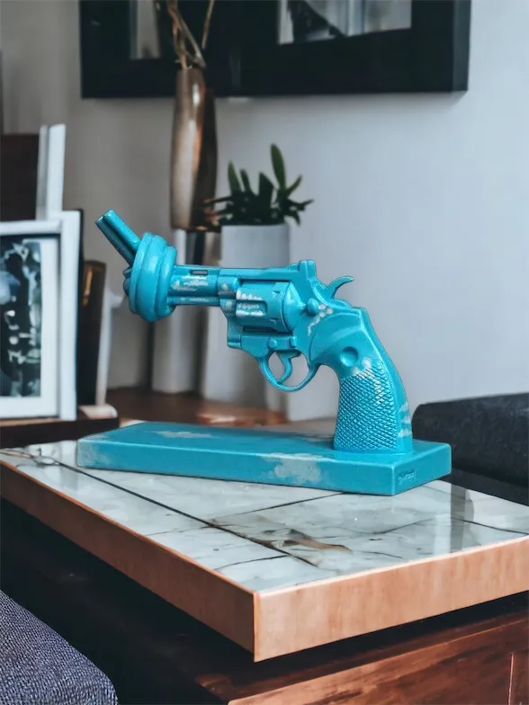 Dekoracja Imagine 30 cm, Niebiesko-biała Non Violence