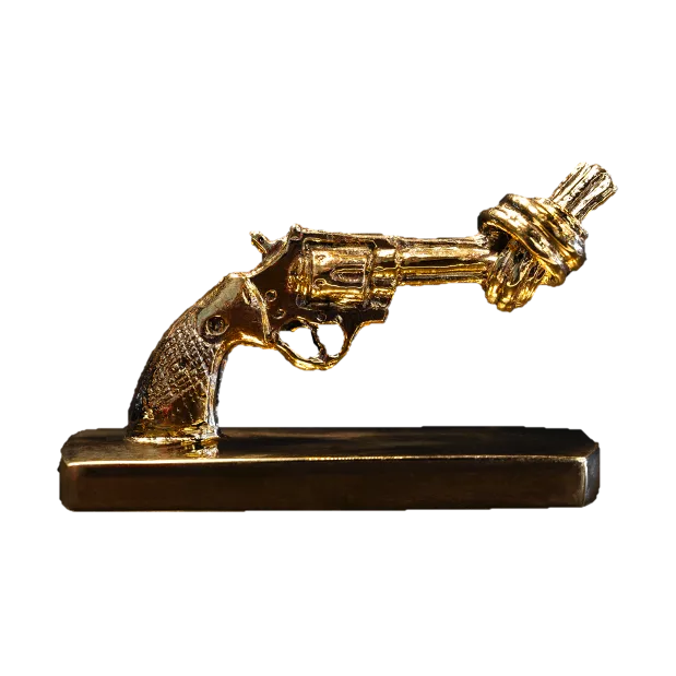 Knotted Gun mini 7 cm, Brąz Non Violence