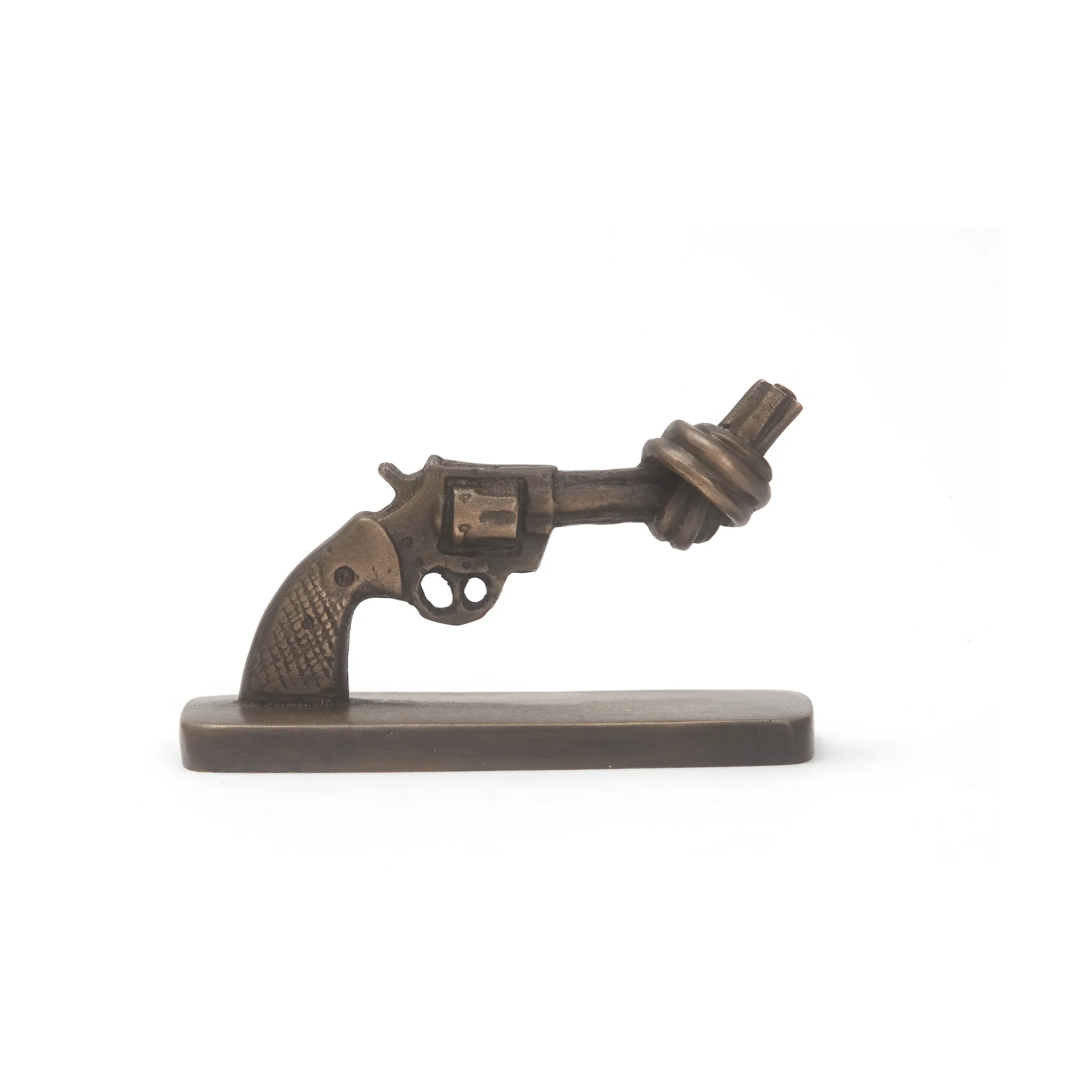 Knotted Gun mini 7 cm, Matowy brąz Non Violence