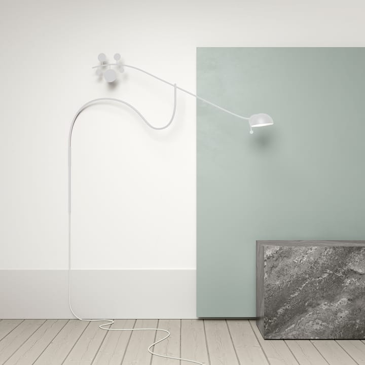 Lampa ścienna Juno, Biało-biało Noon