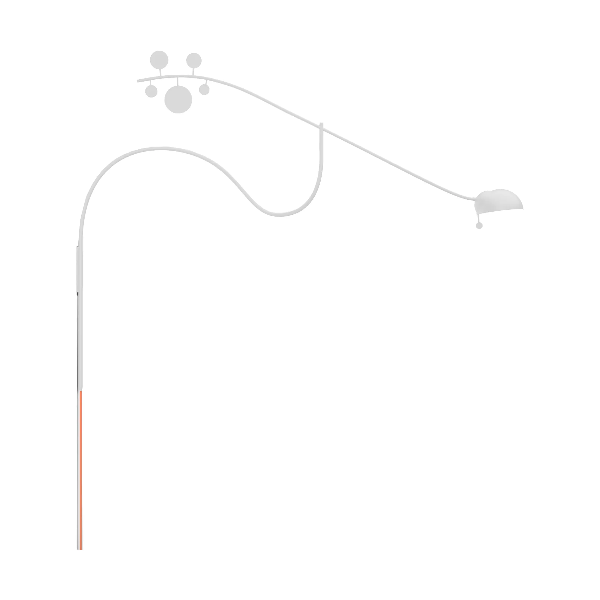 Lampa ścienna Juno, Biało-pomarańczowy Noon