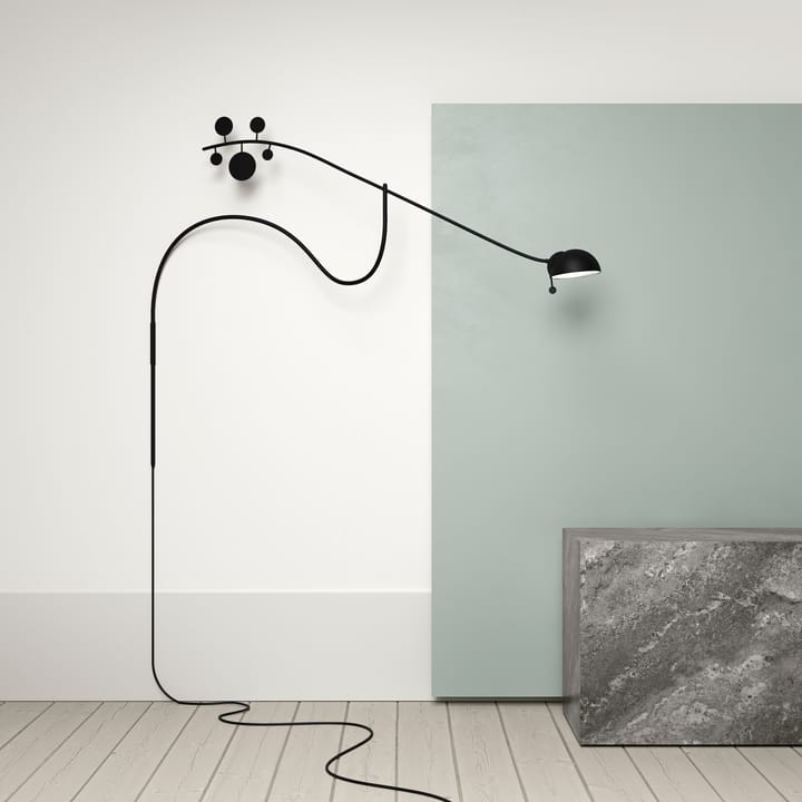 Lampa ścienna Juno, Czarno-czarny Noon