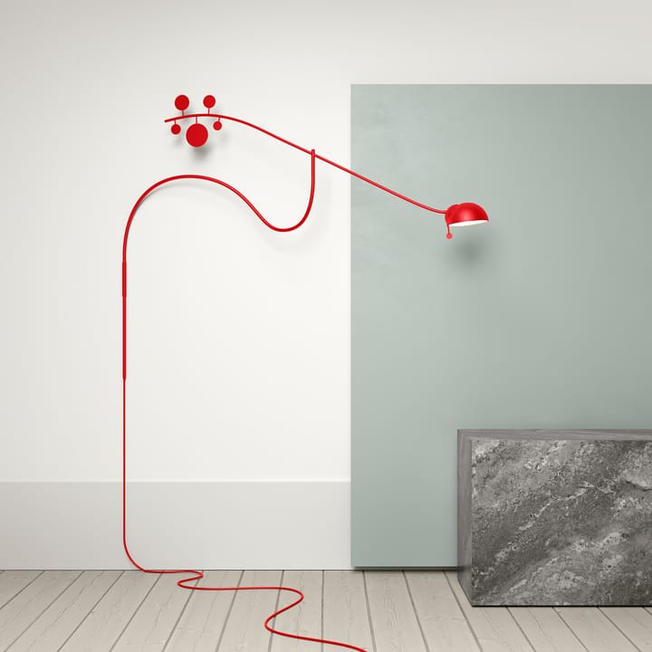 Lampa ścienna Juno, Czerwono-czerwony Noon