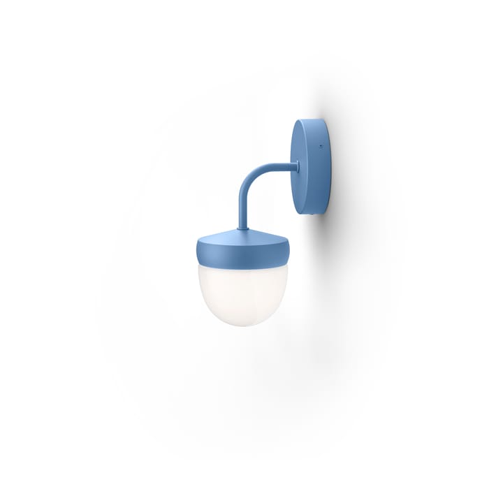 Lampa ścienna Pan, frosted 10 cm - Pastelowy niebieski - Noon