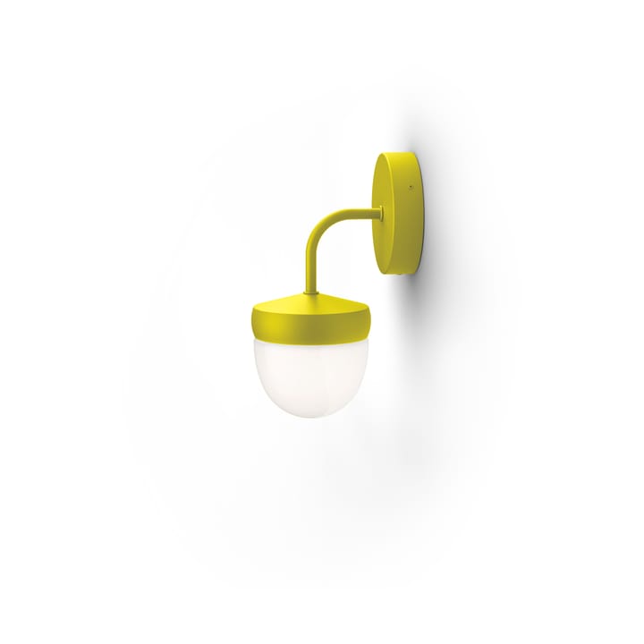 Lampa ścienna Pan, frosted 10 cm - Żółty - Noon