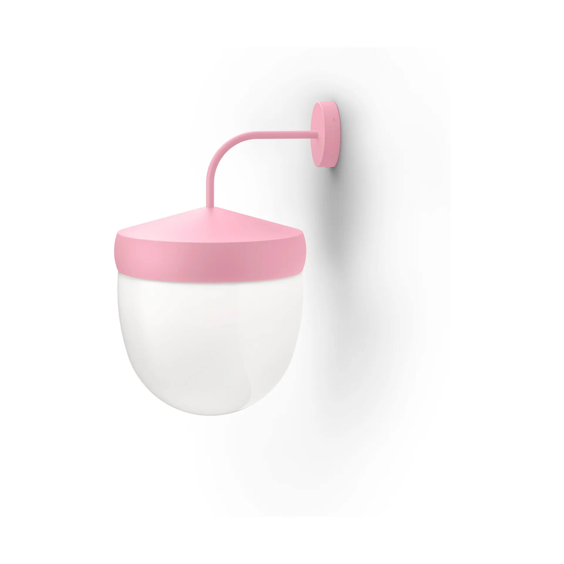 Lampa ścienna Pan frosted 30 cm, Różowy Noon