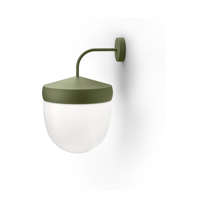 Lampa ścienna Pan frosted 30 cm - Zielony wojskowy - Noon