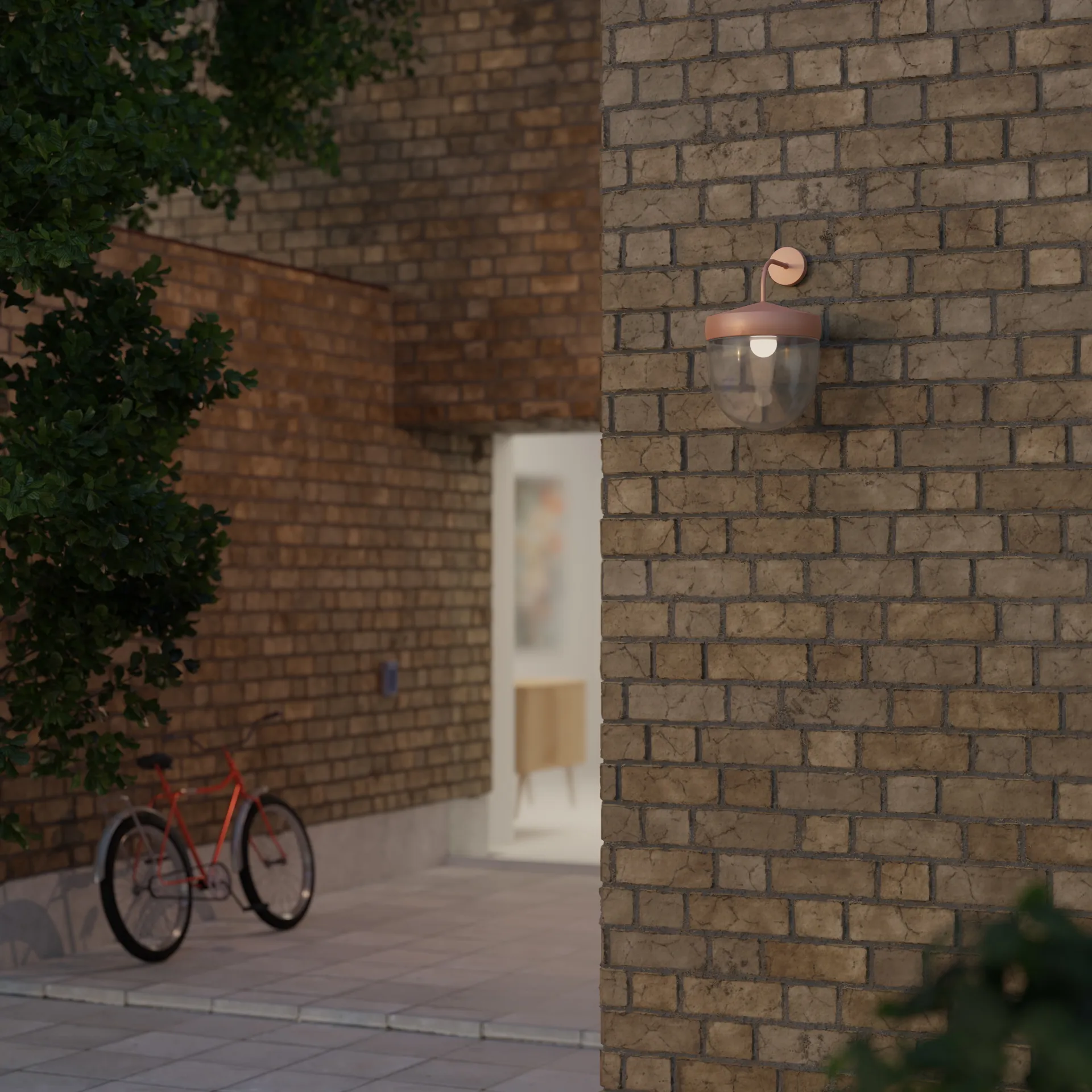 Lampa ścienna Pan przezroczysta 30 cm, Morela Noon