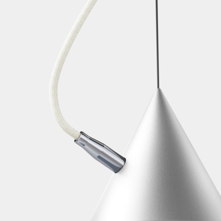 Lampa wisząca Castor 20 cm - Biało-biało-srebrny - Noon