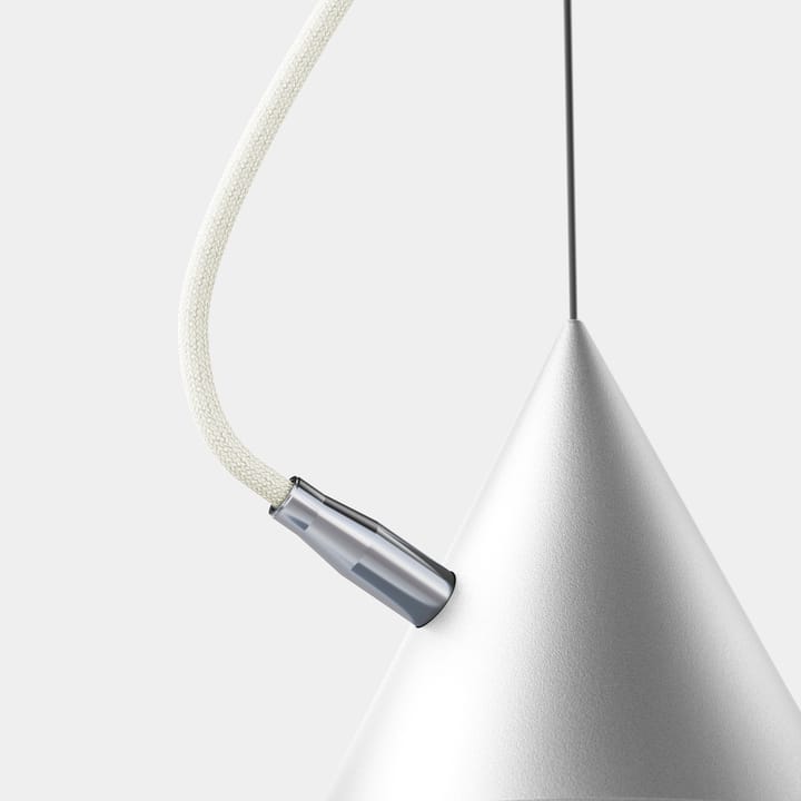 Lampa wisząca Castor 20 cm, Biało-biało-srebrny Noon