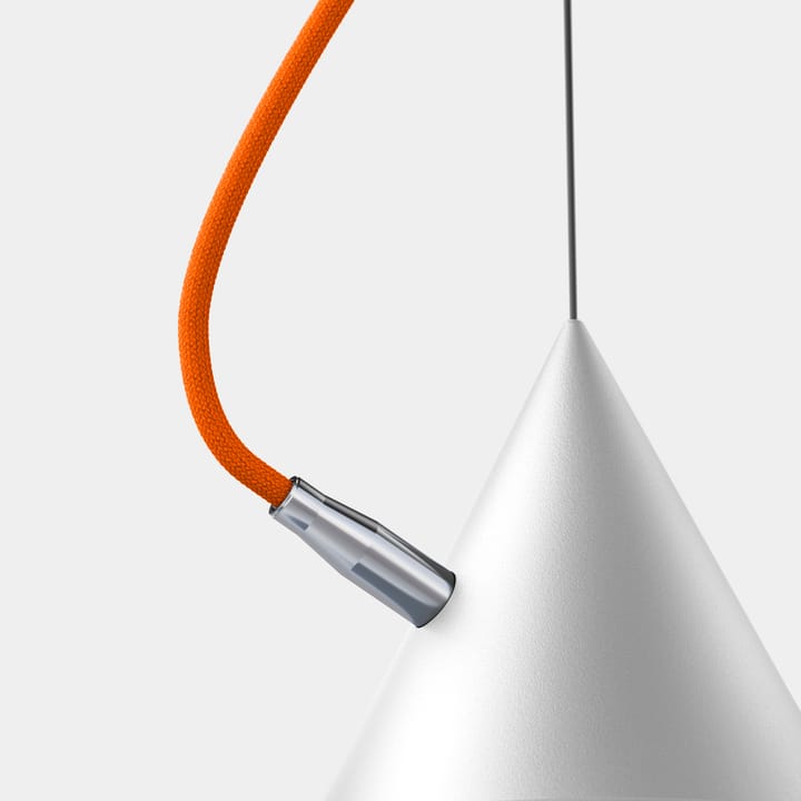 Lampa wisząca Castor 20 cm - Biało-pomarańczowo-srebrny - Noon