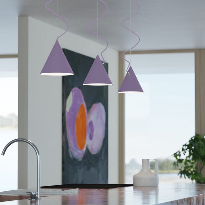 Lampa wisząca Castor 20 cm, Fioletowo-fioletowo-srebrny Noon