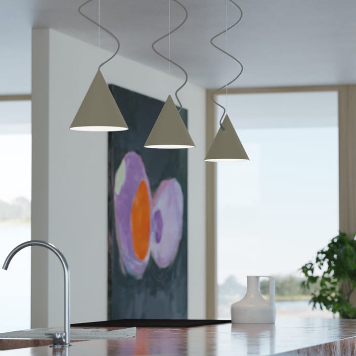 Lampa wisząca Castor 20 cm, Oliwkowo-szaro-czarny Noon