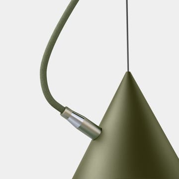 Lampa wisząca Castor 20 cm - Zielono-wojskowy-zielony-mosiężny - Noon