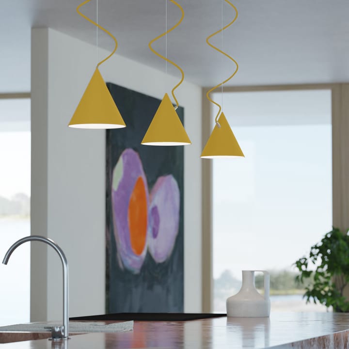 Lampa wisząca Castor 20 cm, Złoty-żółtosiarkowy-mosiężny Noon