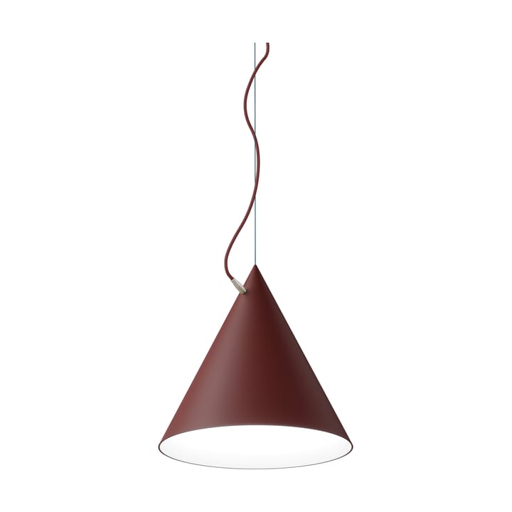 Lampa wisząca Castor 40 cm - Bordosko-ciemnoczerwono-mosiężny - Noon