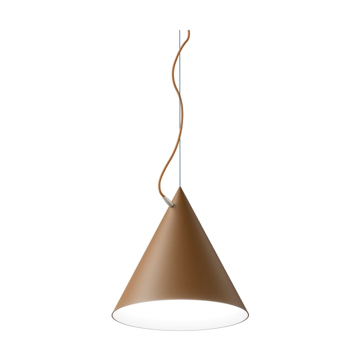 Lampa wisząca Castor 40 cm - Brązowy-okra-mosiądz - Noon