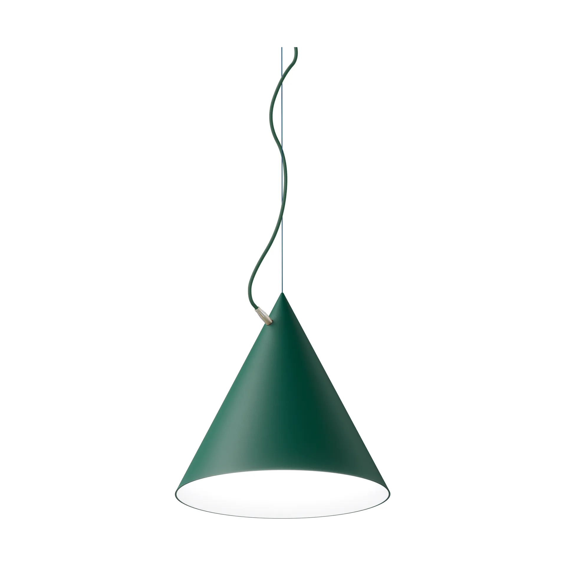 Lampa wisząca Castor 40 cm, British racing green-ciemnozielony-mosiężny Noon