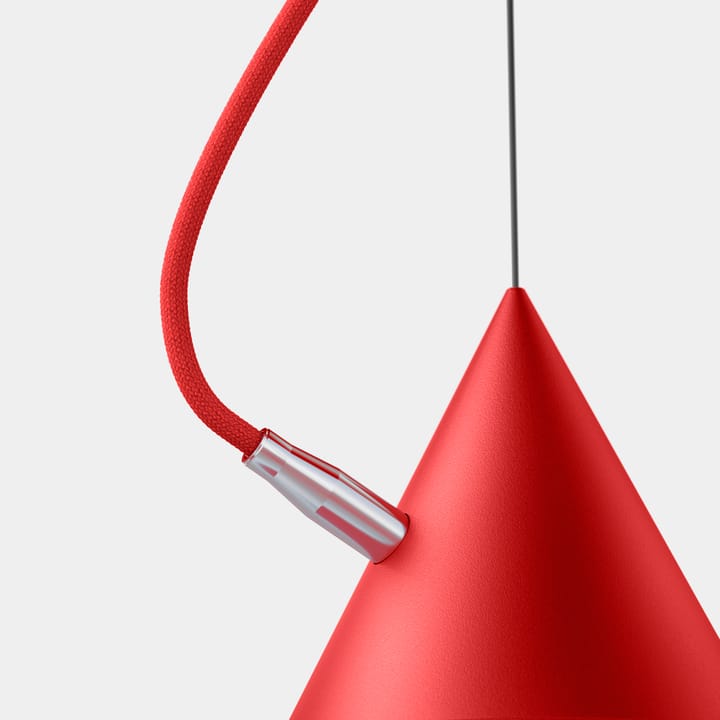 Lampa wisząca Castor 40 cm, Czerwono-czerwono-srebrny Noon
