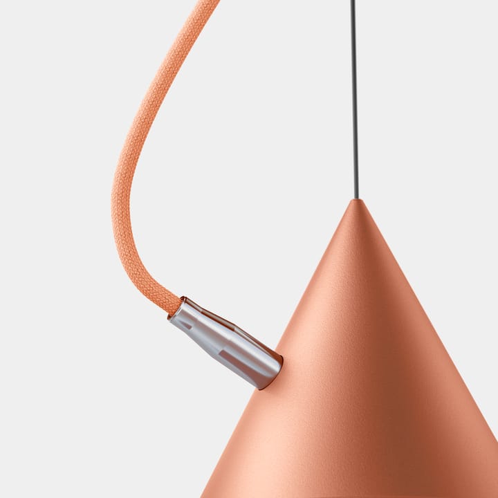 Lampa wisząca Castor 40 cm, Morelowy-morelowy-srebrny Noon
