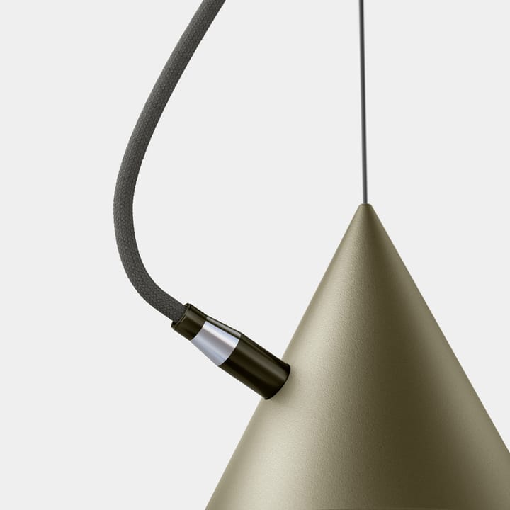 Lampa wisząca Castor 40 cm - Oliwkowo-szaro-czarny - Noon