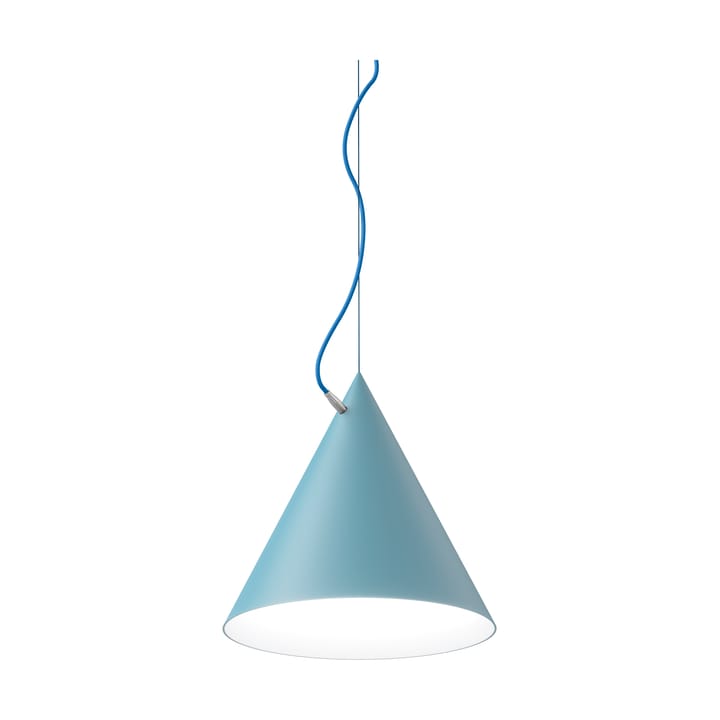 Lampa wisząca Castor 40 cm - Pastelowa niebiesko-jasnoniebiesko-srebrna - Noon
