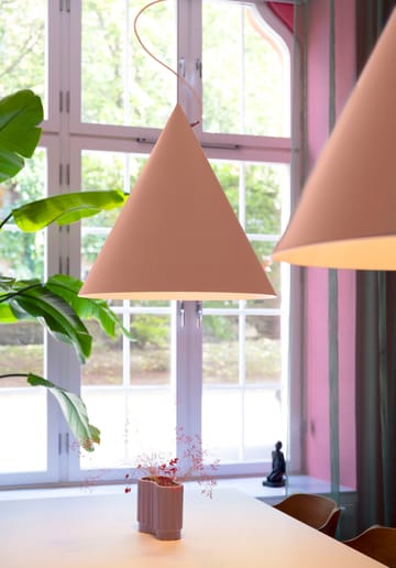 Lampa wisząca Castor 60 cm - Morelowy-morelowy-srebrny - Noon