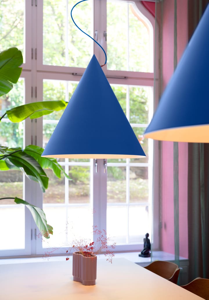Lampa wisząca Castor 60 cm, Niebiesko-niebiesko-srebrny Noon