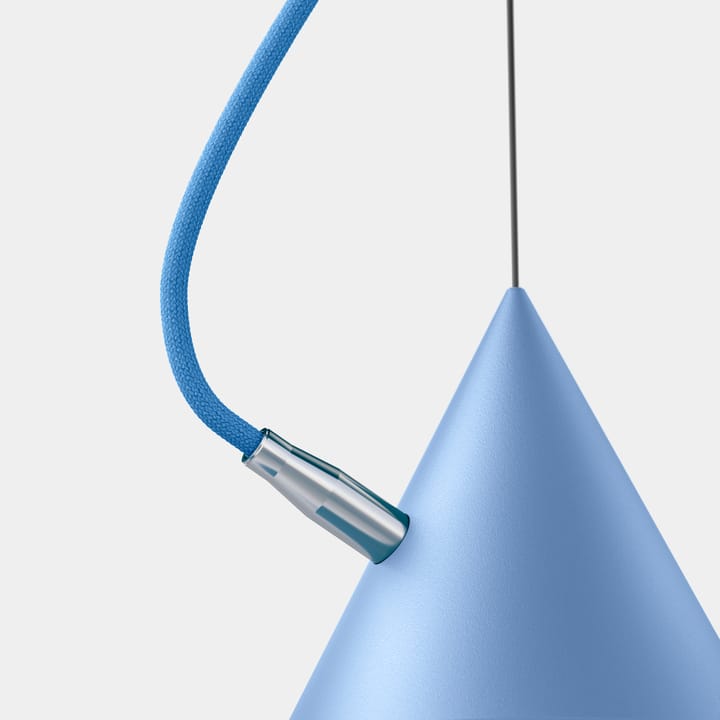 Lampa wisząca Castor 60 cm, Pastelowa niebiesko-jasnoniebiesko-srebrna Noon
