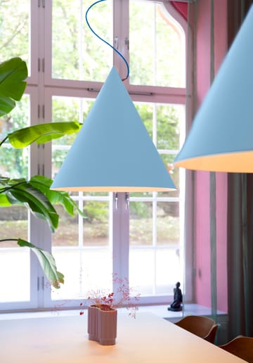 Lampa wisząca Castor 60 cm - Pastelowa niebiesko-jasnoniebiesko-srebrna - Noon