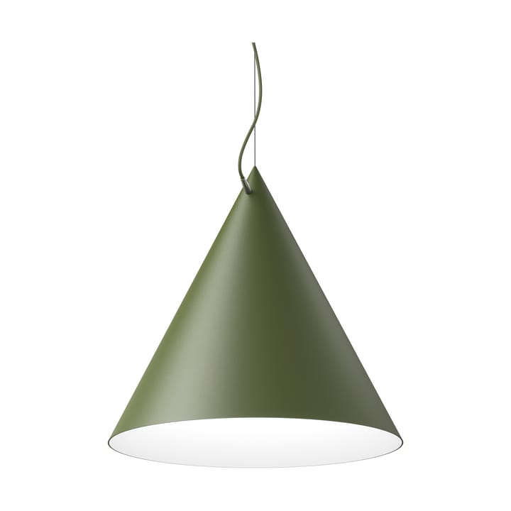 Lampa wisząca Castor 60 cm - Zielono-wojskowy-zielony-mosiądz - Noon