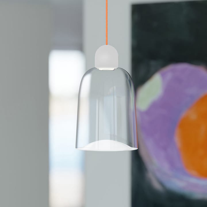 Lampa wisząca Dia 27 cm - Biało-pomarańczowy - Noon