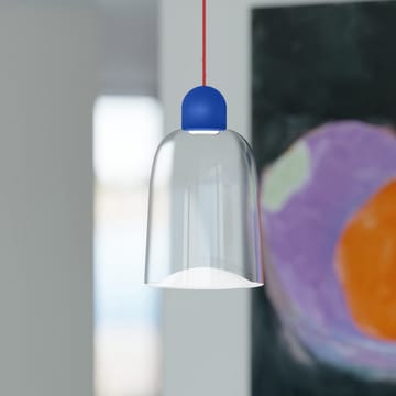 Lampa wisząca Dia 27 cm - Jasnoniebiesko-czerwony - Noon