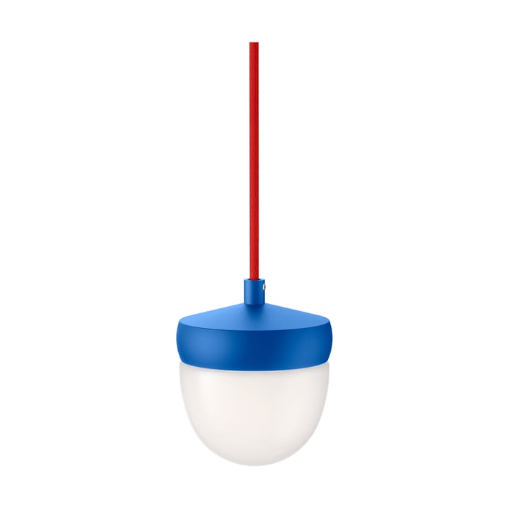 Lampa wisząca Pan, frosted, 10 cm - Jasnoniebiesko-czerwony - Noon