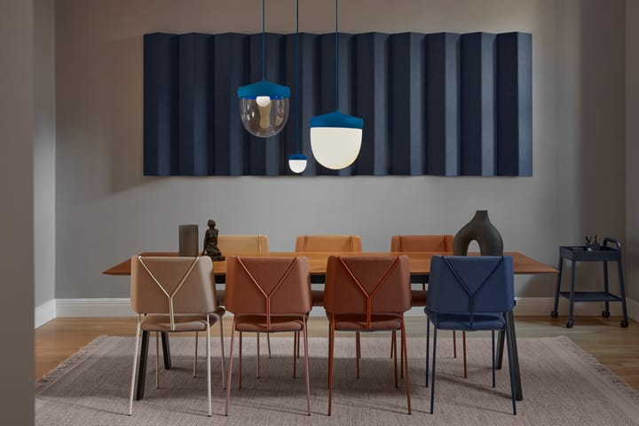 Lampa wisząca Pan przezroczysta 30 cm, Niebiesko-niebieski Noon