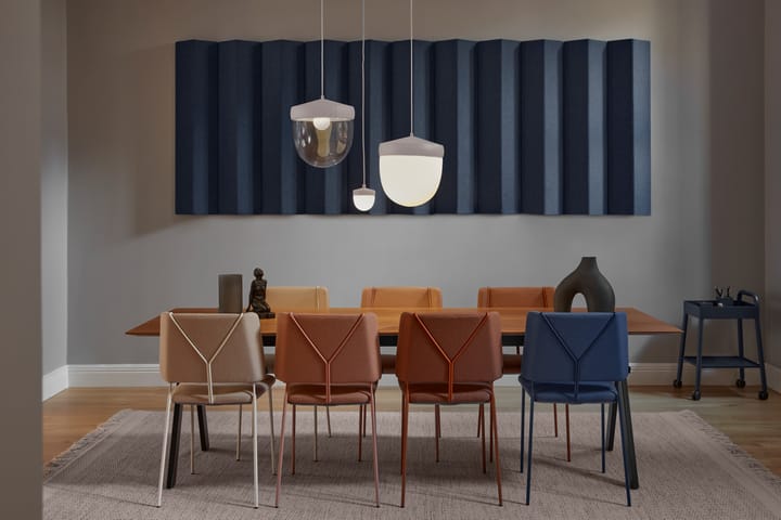 Lampa wisząca Pan przezroczysta 30 cm, Szary-jasnoszary Noon