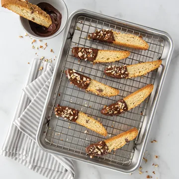 Blacha do pieczenia Naturals Quarter Sheet z kratką - Srebrny - Nordic Ware