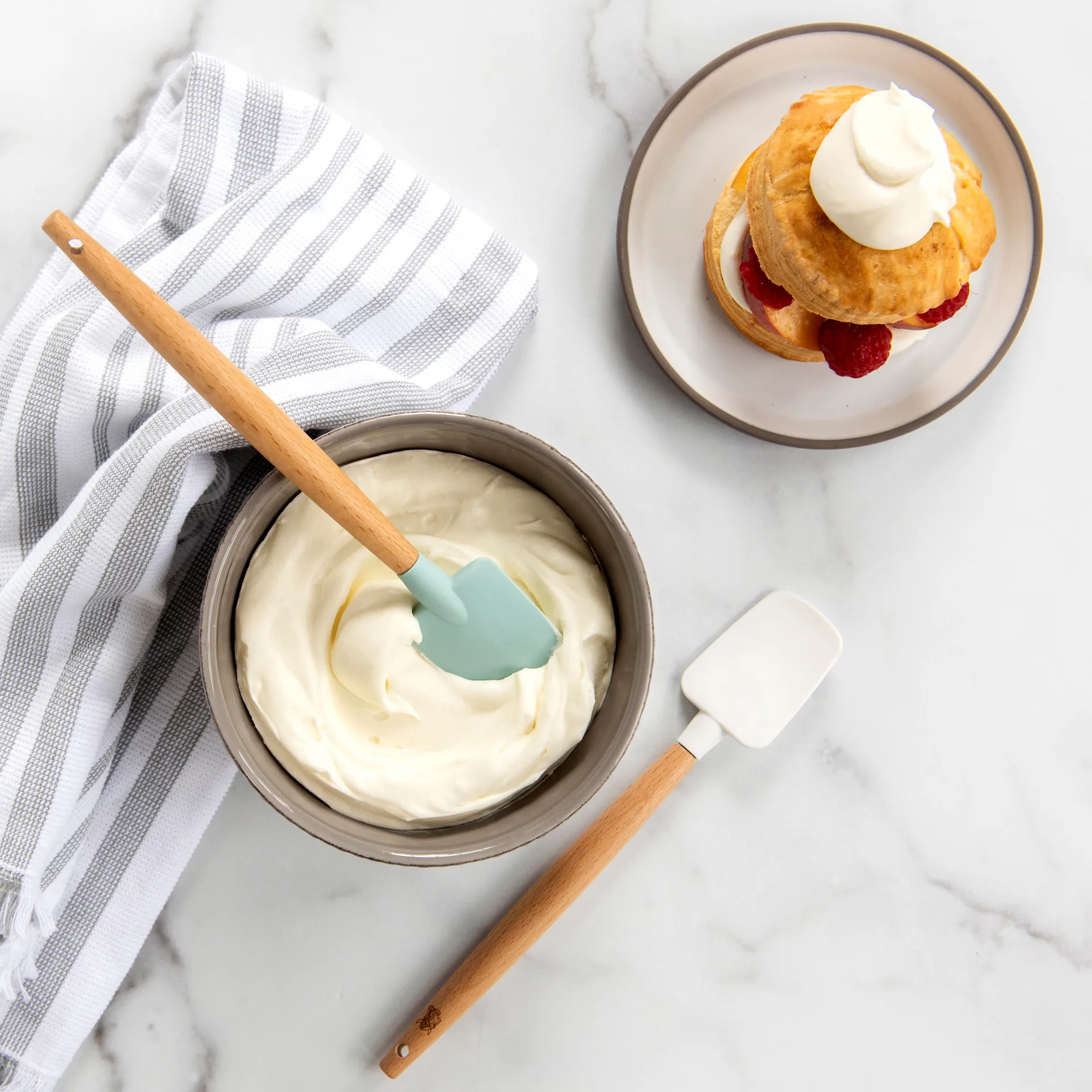 Mini szpatułka Nordic Ware buk 2-pak, Biały, niebieski Nordic Ware